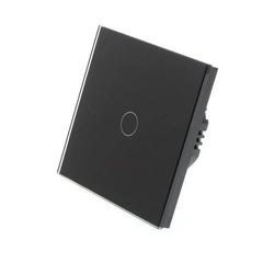 Black Glass Panel LED Smart Wi-Fi On/Off Touch Light Switches