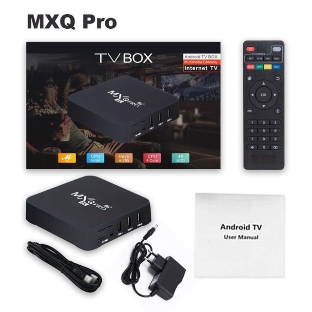 MXQ PRO 5G Wifi Smart Media Player 4K 4G + 32GB Android TV Box