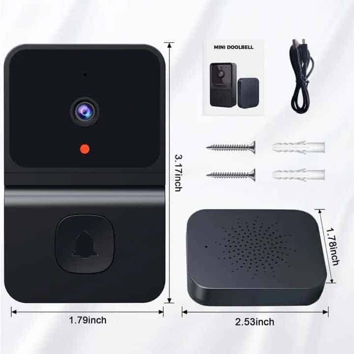 Smart Mini Doorbell Camera Wifi Smart Home Black