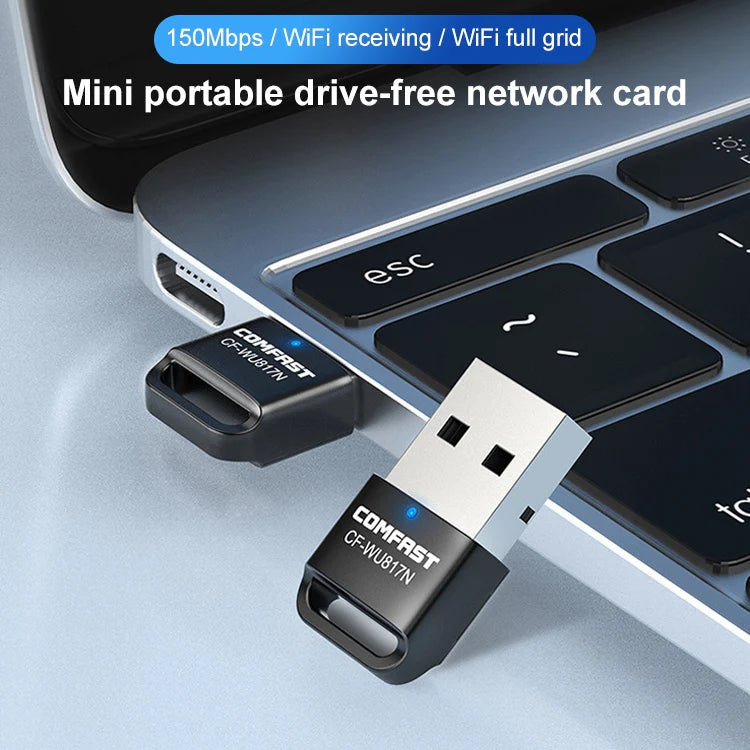 COMFAST CF-WU817N 150Mbps 2.4G WiFi USB Free Drive Network Adapter