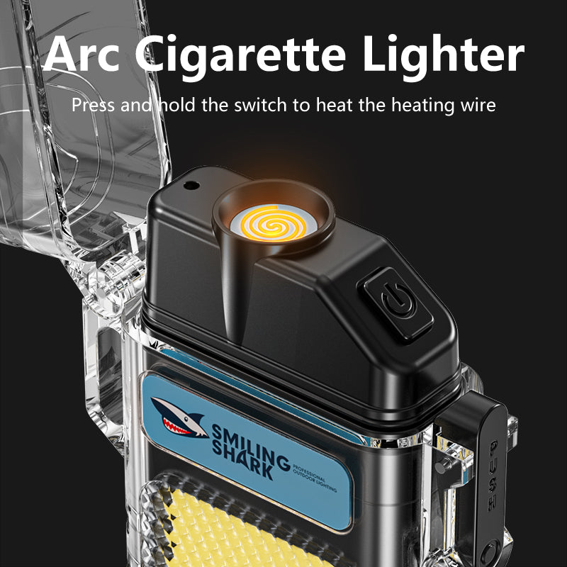 Smiling Shark TIP066 Mini Rechargeable Work Light Arc Electric Lighter COB Floodlight Light