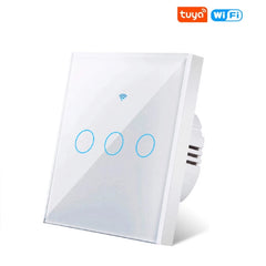 WiFi Smart Touch Switch EU Two Wiring Methods LED 3Gang Wall Light Switches Smart Life Home Via Alexa Google Home