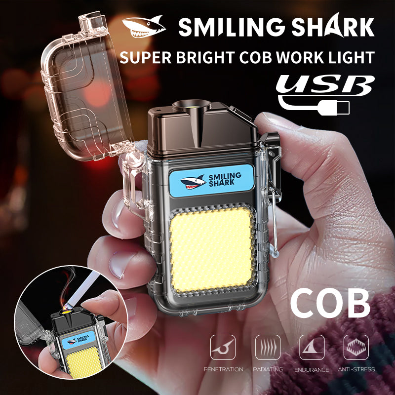 Smiling Shark TIP066 Mini Rechargeable Work Light Arc Electric Lighter COB Floodlight Light