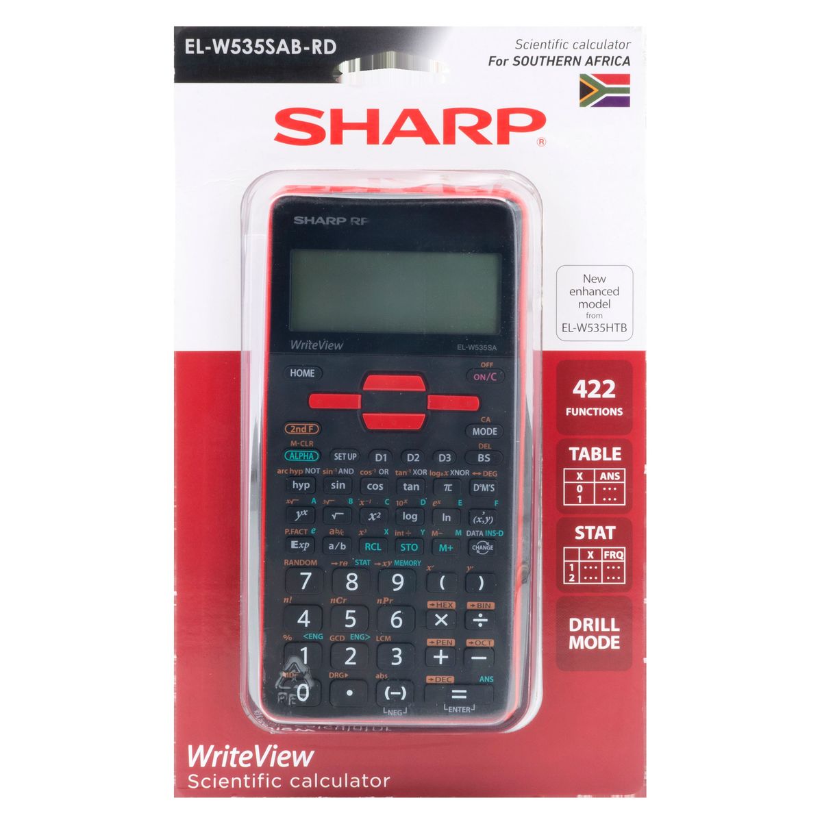 Sharp EL-W535SA Red Writeview Scientific Calculator