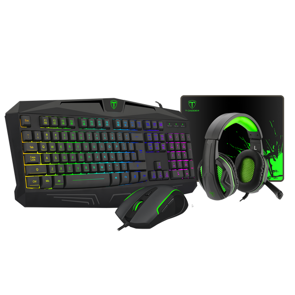 T-DAGGER Legion T-TGS003 Mouse Keyboard Mousepad Headset 4 IN 1 Gaming Combo Set