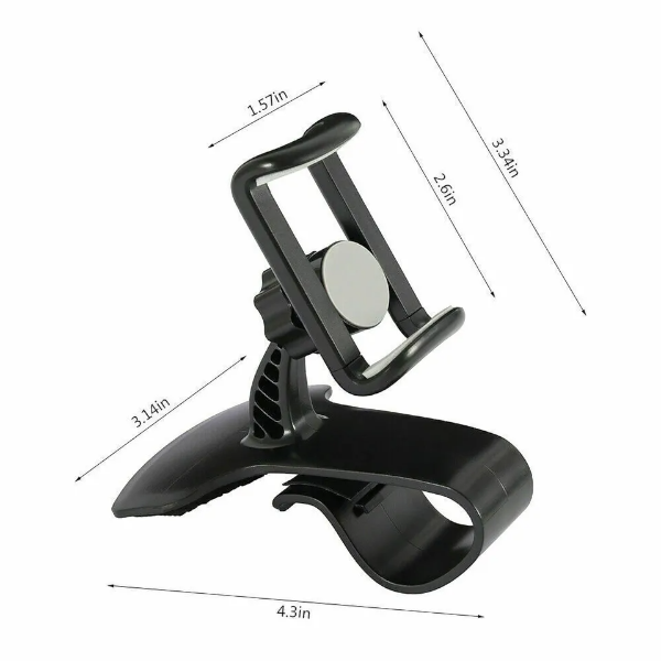 Universal Dashboard Car Mount Phone Holder With 360-degree rotation - Black