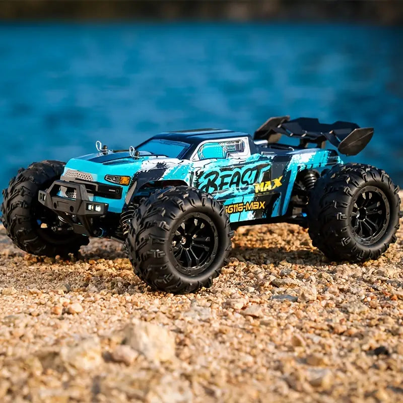 BEAST MAX Blue All-Terrain RC Car 4WD Durable Off-Road Vehicle