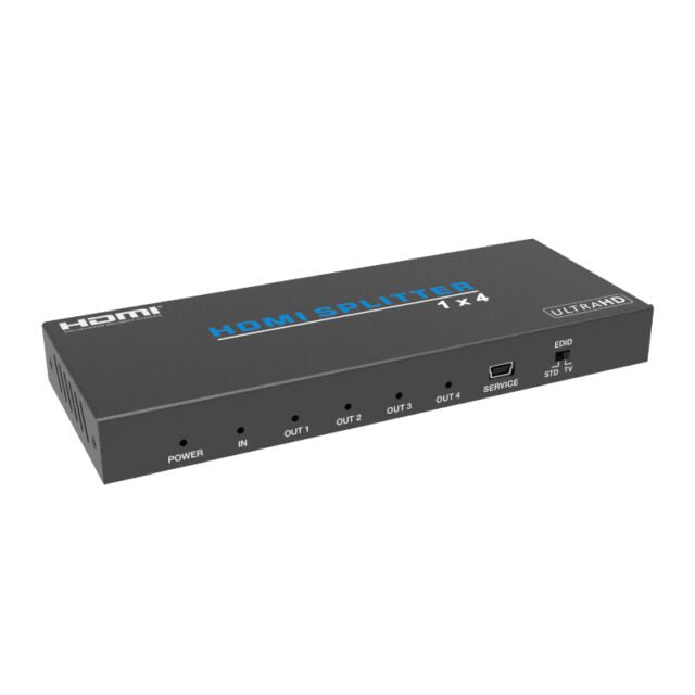 HDCVT 1×4 HDMI 2.0 Splitter Supports HDCP 2.0, EDID and HDR