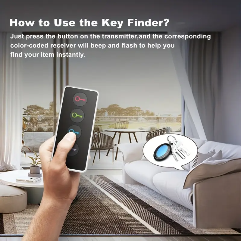 Key Finder 1 Transmitter and 4 Receivers