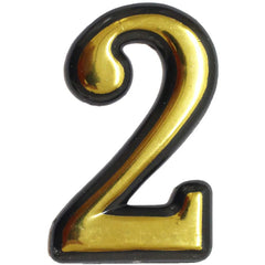 4 Inch Gold-Painted, Self Adhesive Plastic Numbers