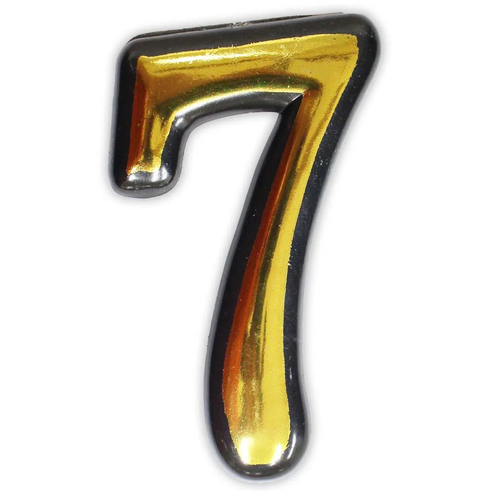 4 Inch Gold-Painted, Self Adhesive Plastic Numbers