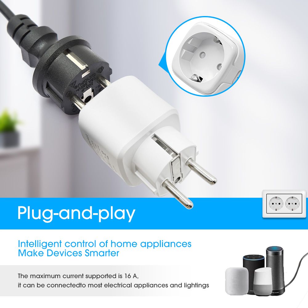 Smart WiFi Plug EU standard 2 Pin Wireless Remote Socket