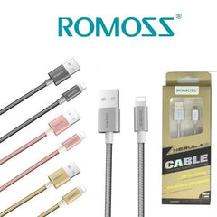 Romoss Lightning to USB Nylon Braided 1m Cable Silver