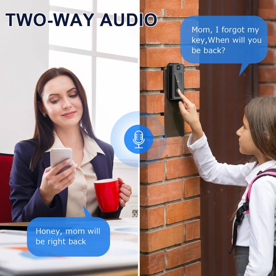 Wireless Video Intercom Smart Doorbell Camera With Two-way Audio