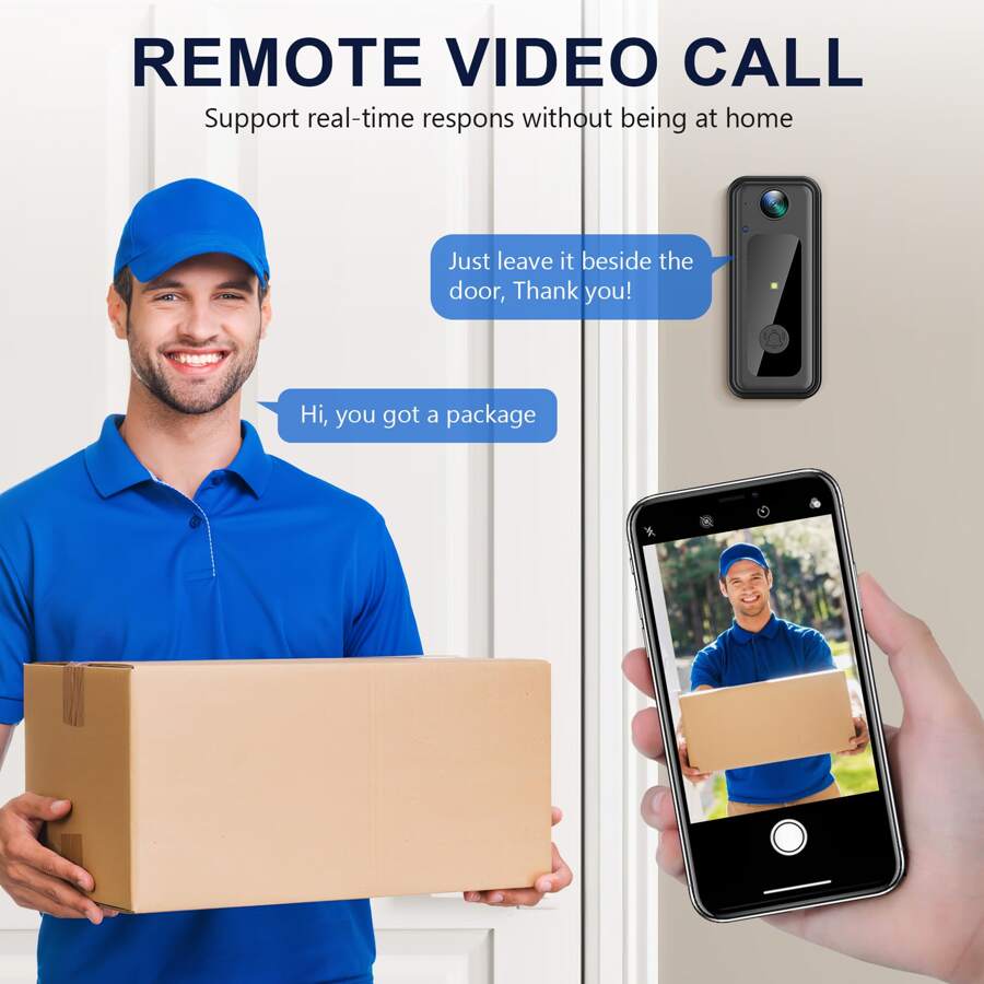 Wireless Video Intercom Smart Doorbell Camera With Two-way Audio