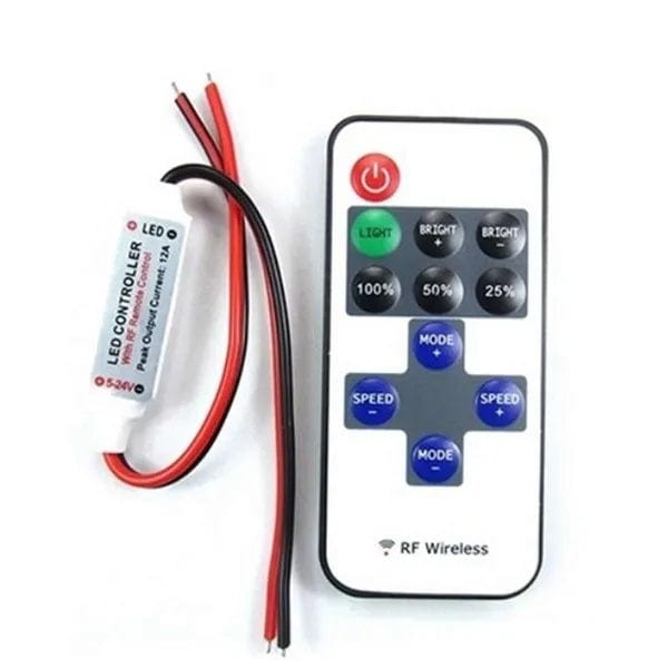 12V Wireless RF Remote Switch Dimmer Controller for LED Strip Light