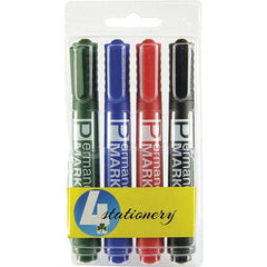 4Stationery Permanent Marker - Pack of 4