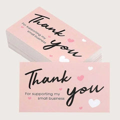 50pcs Graphic Thank You Card