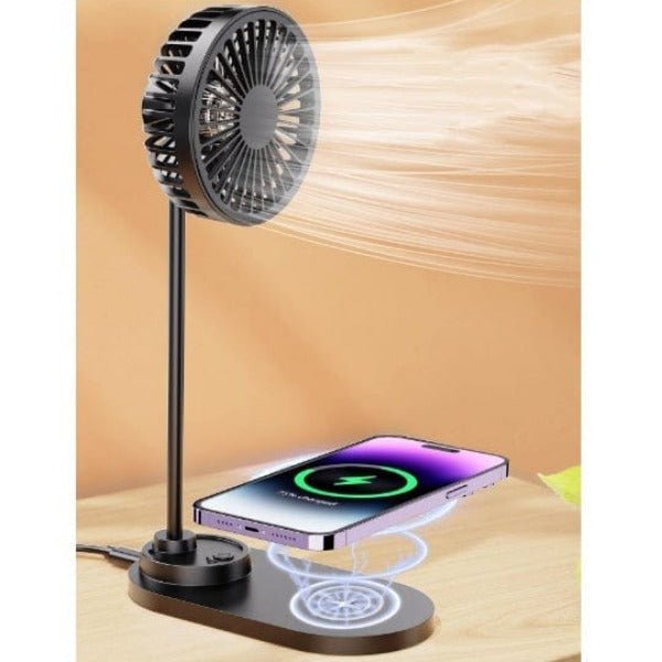 5w 4-In-1 Multi-Functional Fan Wireless Charger