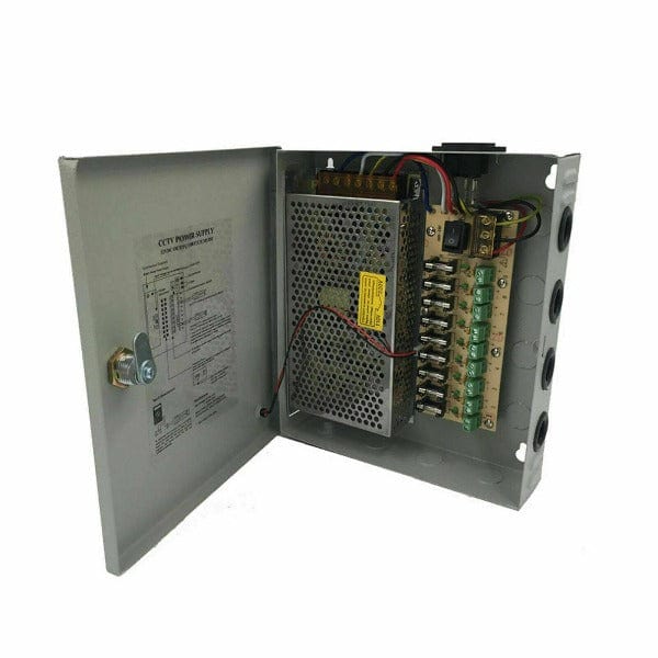 9 Channel CCTV Power Supply Distribution Box DC 12V 10A