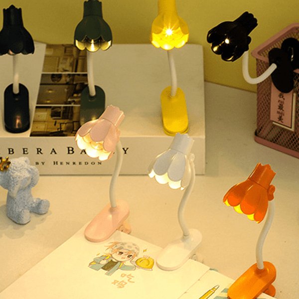 Adjustable Bellflower Shaped Led Clip-on Desk Lamp