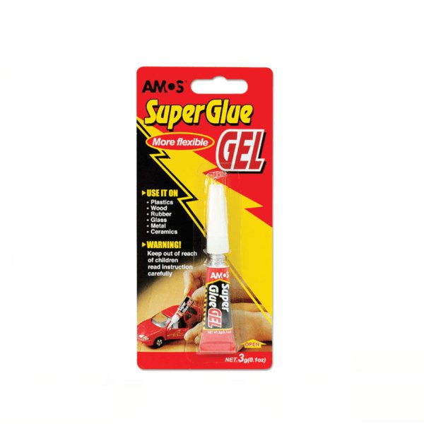 Amos Super Glue Gel 3g Card