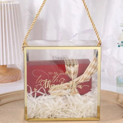 Bow Decor Letter Graphic Clear Gift Bag