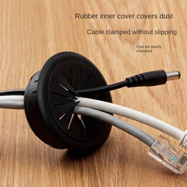 Computer Cable Ring Computer Desk Cable Hole Cover With Decorative Ring White – Geekware Tech