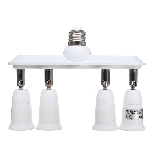 E27 to 4 x E27 Adjustable Light Bulb Adapter