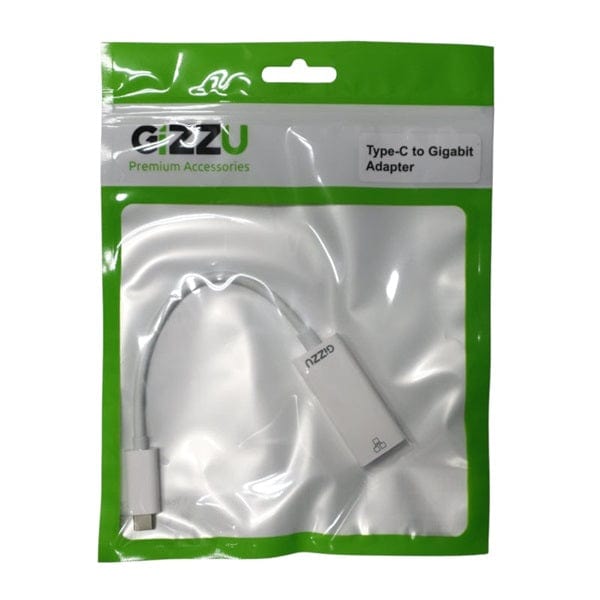 GIZZU USB-C to Gigabit Adapter Polybag – White