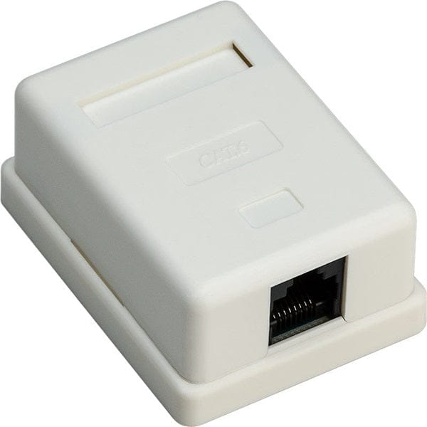 Goobay 1-Port RJ45 CAT 6 UTP Surface Mount Installation Box - White