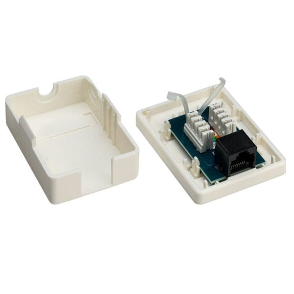 Goobay 1-Port RJ45 CAT 6 UTP Surface Mount Installation Box - White