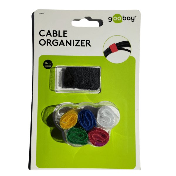 GOOBAY Cable Management Organizer 6-Piece Set with Hook-and-Loop Fastener