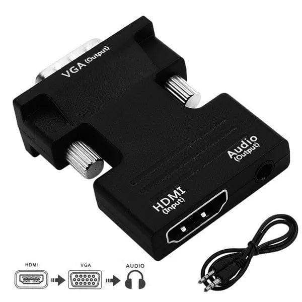 HDMI Female to VGA Male Converter with Audio Adapter Support durban-umhlanga Geekware-tech