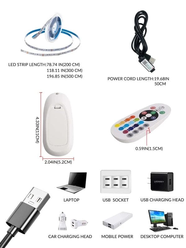 Software Led Strip Control Led 3m Strip Light With App Control – Geekware Tech