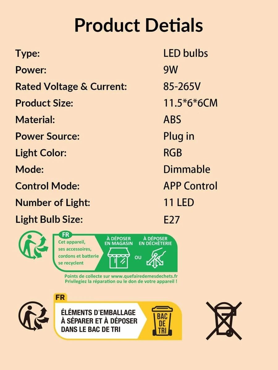LED Bulb With Remote Control 10W