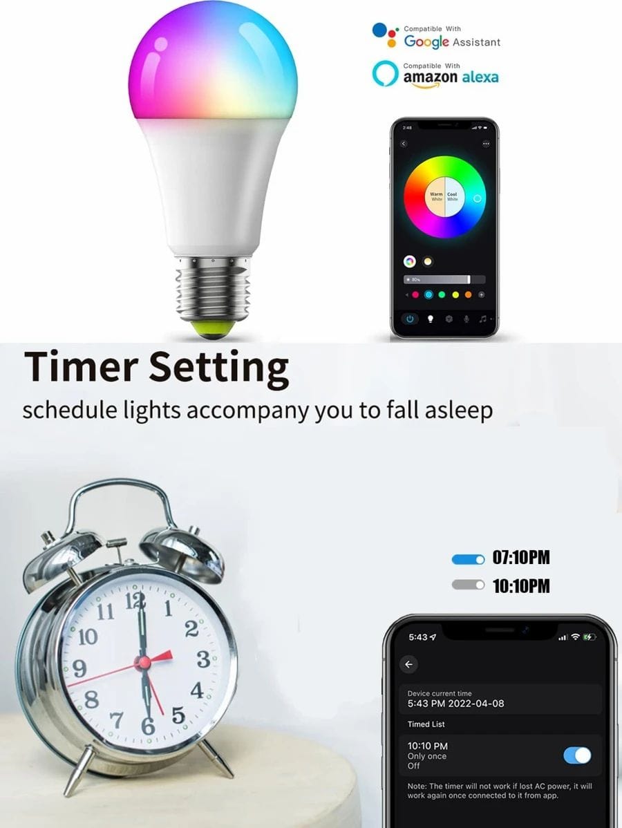 LED Bulb With Remote Control 10W