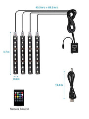 LED Car Strip Light With Remote Control