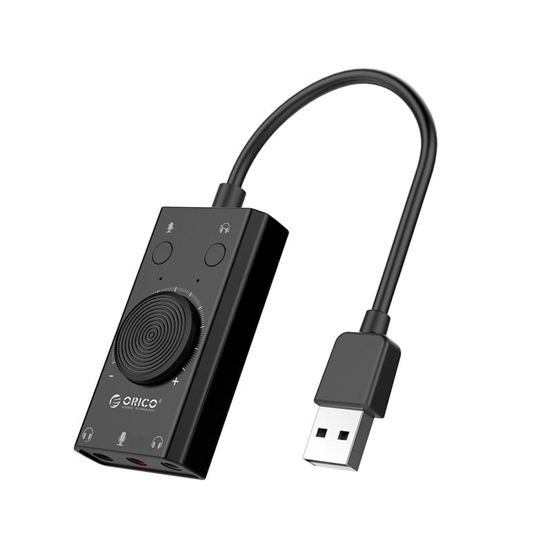 ORICO SC2 USB to 3.5mm Dual headphone External Sound Adapter with Volume Control
