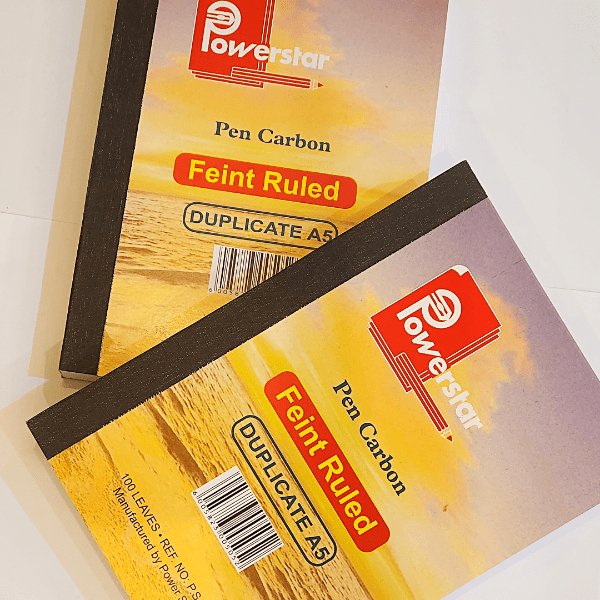 Powerstar Feint Ruled Pen Carbon Book Duplicate A5 – Geekware Tech