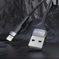 Romoss USB to Lightning 1m Cable Black