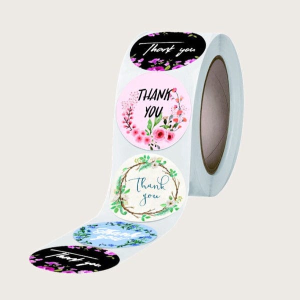 Thank You Graphic Gift Sticker Roll