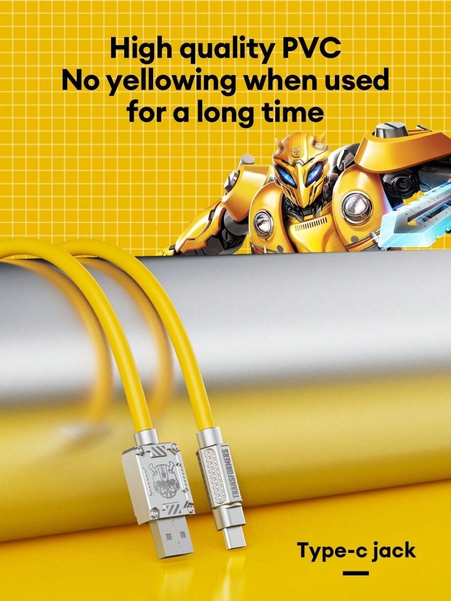 Transformers Zinc Alloy & Silicone Rapid Charging Type-C To Usb Connector Charging Cable