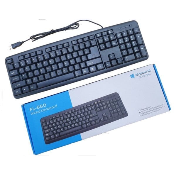USB Keyboard - FL -550 - Black