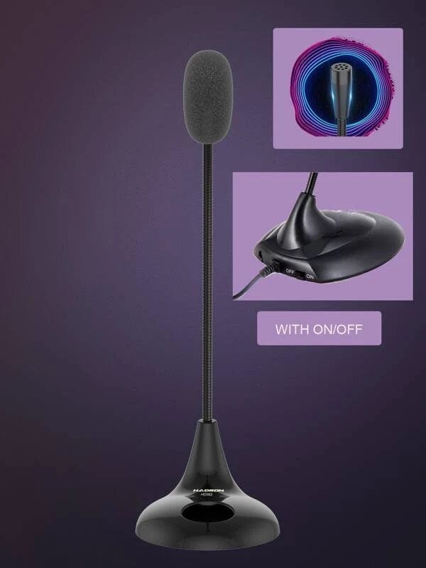 Desktop Computer Head Microphone Wired Desktop Microphone – Geekware Tech