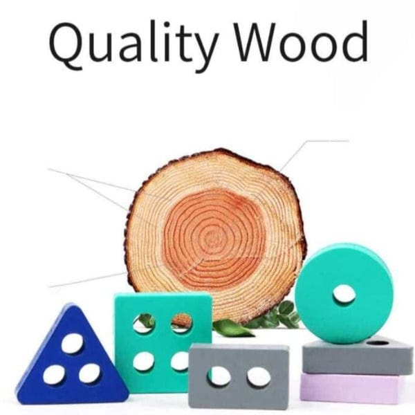 Wooden Geometric Shape Block Set – Geekware Tech